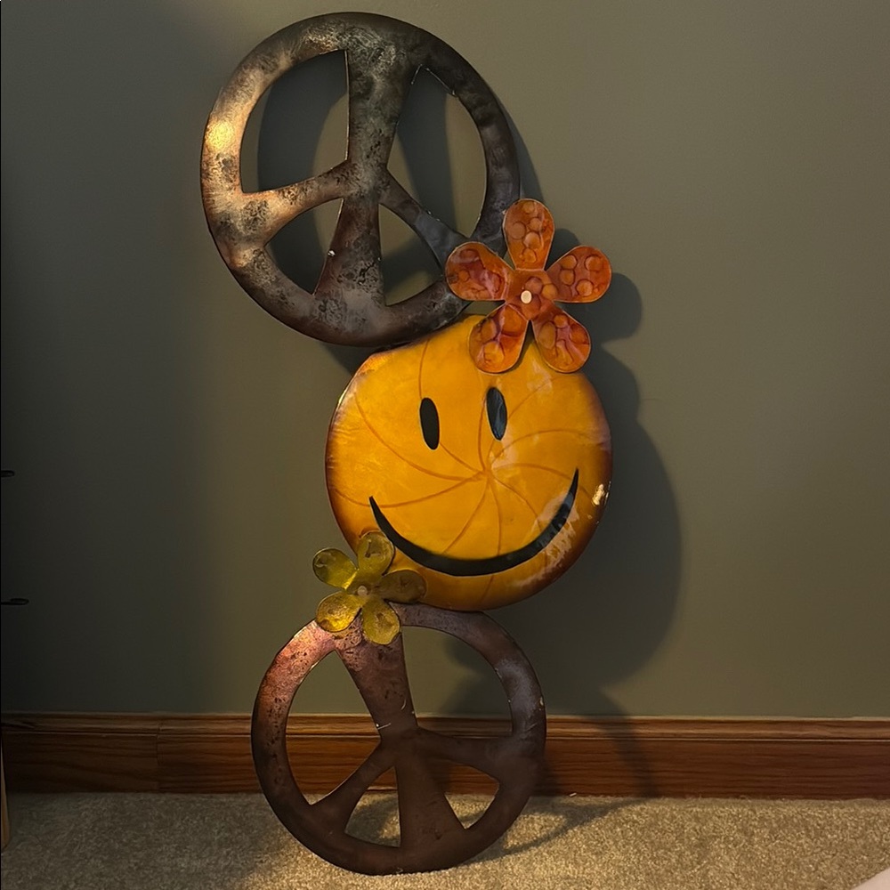 Smiley Face and Peace Sign Wall Art